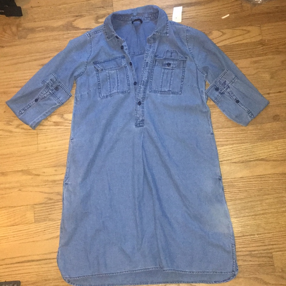 COPY - BN J Crew Long Sleeve Denim Dress w Pockets